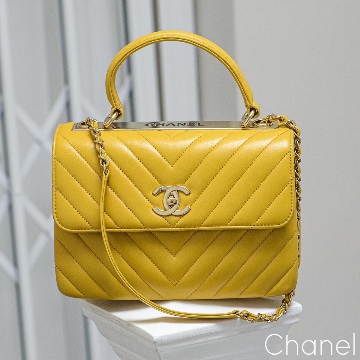 Chanel Small Yellow Trendy CC Flap Bag 2
