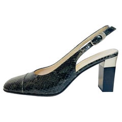 Chanel Schlangenhaut Slingback-Pumps