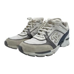Chanel Sneakers White Leather With Suede
