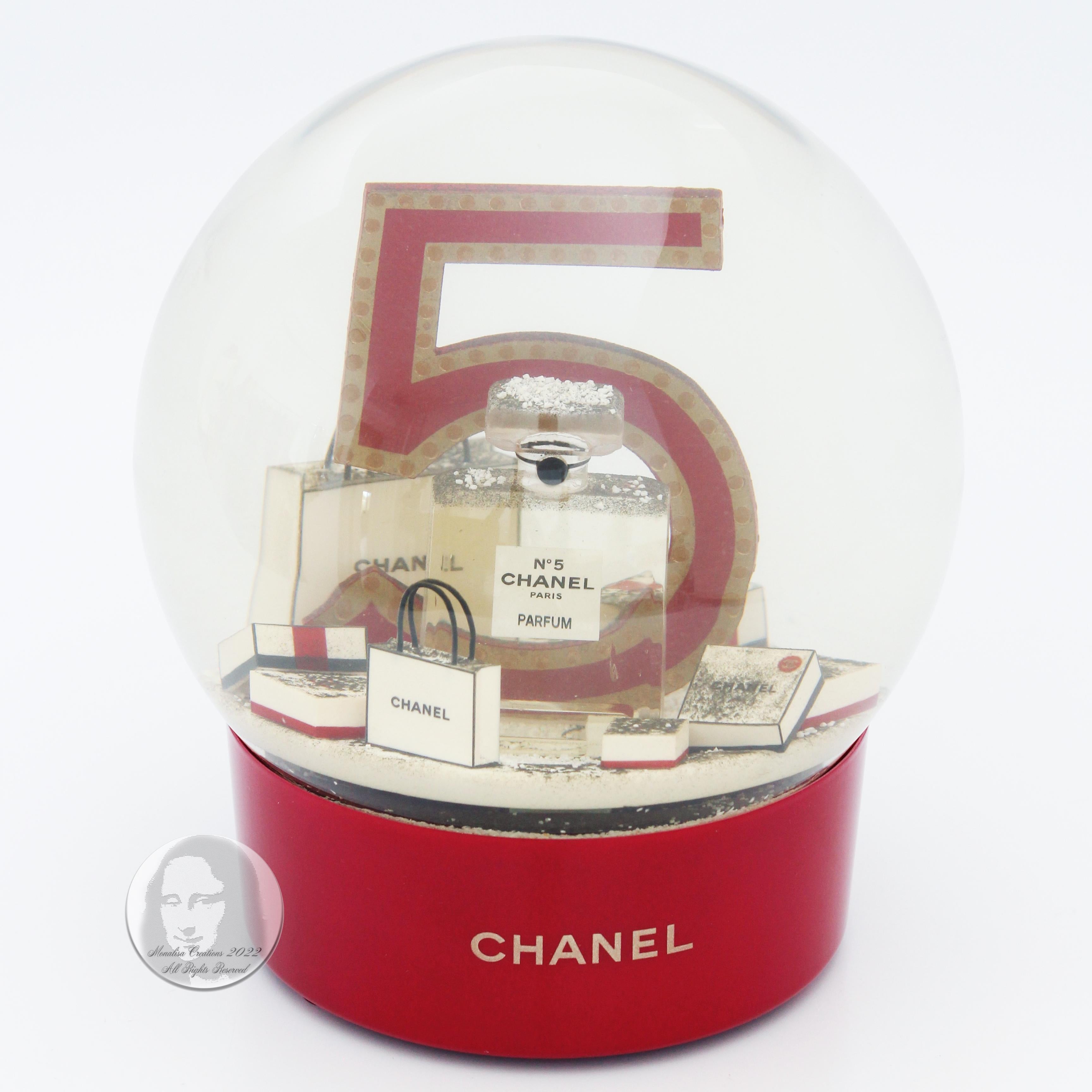 Chanel Snow Globe 2015 Large Shopping Bags No 5 Bottle Home Decor Limited in Box 3