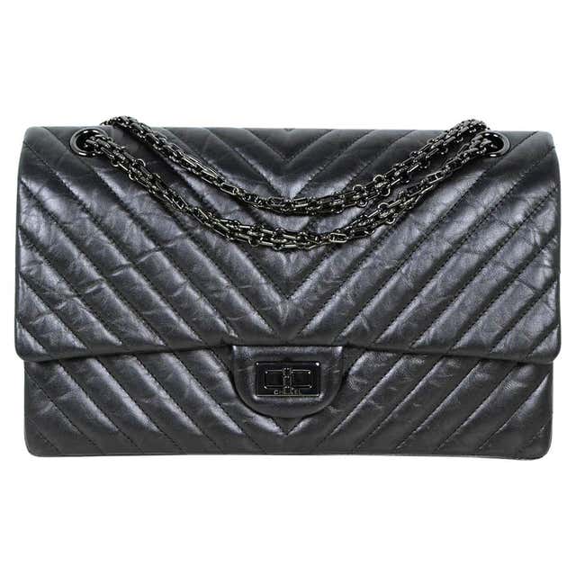CHANEL Reissue 2.55 Flap Bag Quilted Aged Calfskin Black For Sale at ...