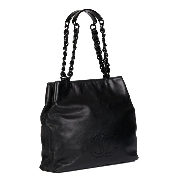 chanel black calfskin bag