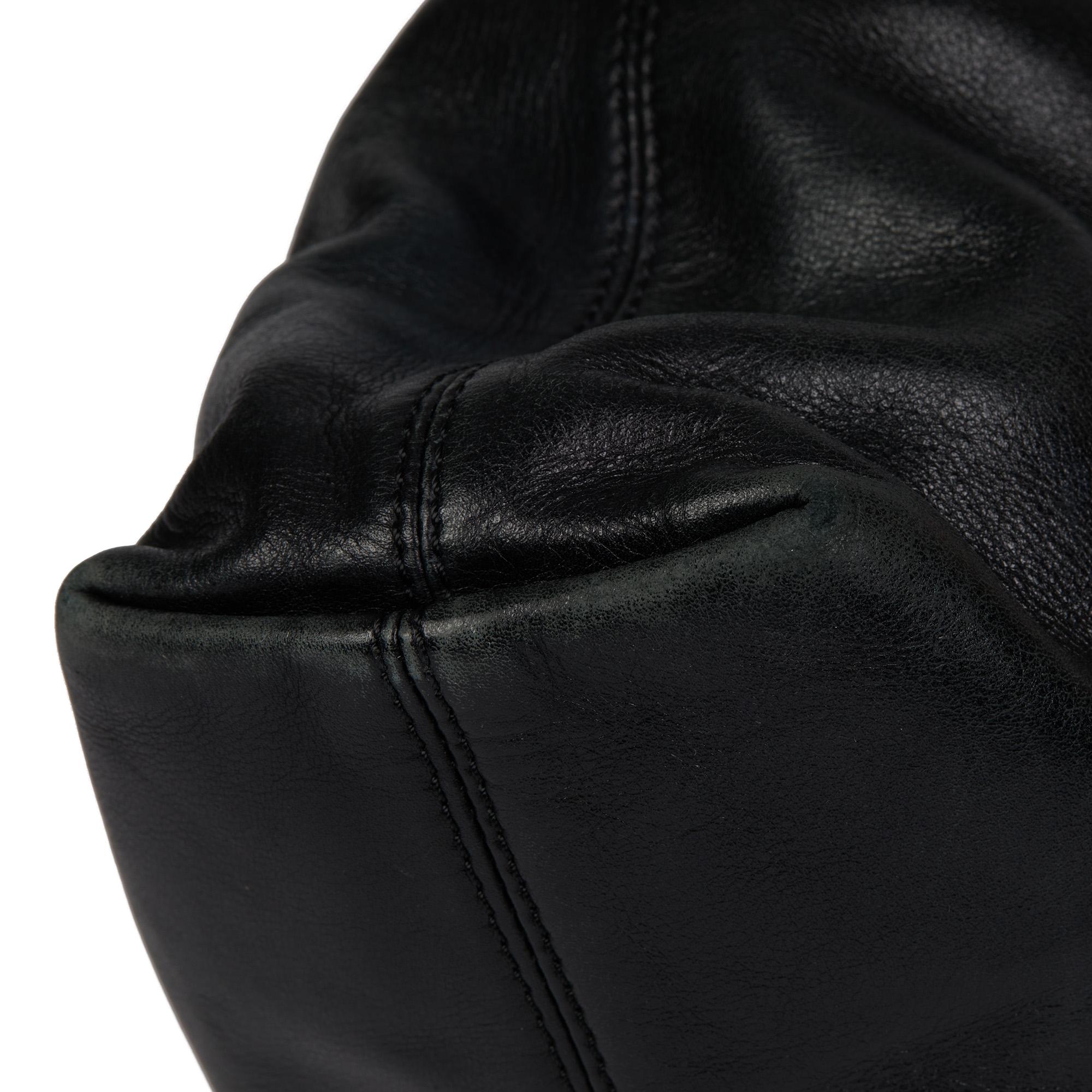 CHANEL SO Black Calfskin Leather Vintage Timeless Shoulder Tote For Sale 4