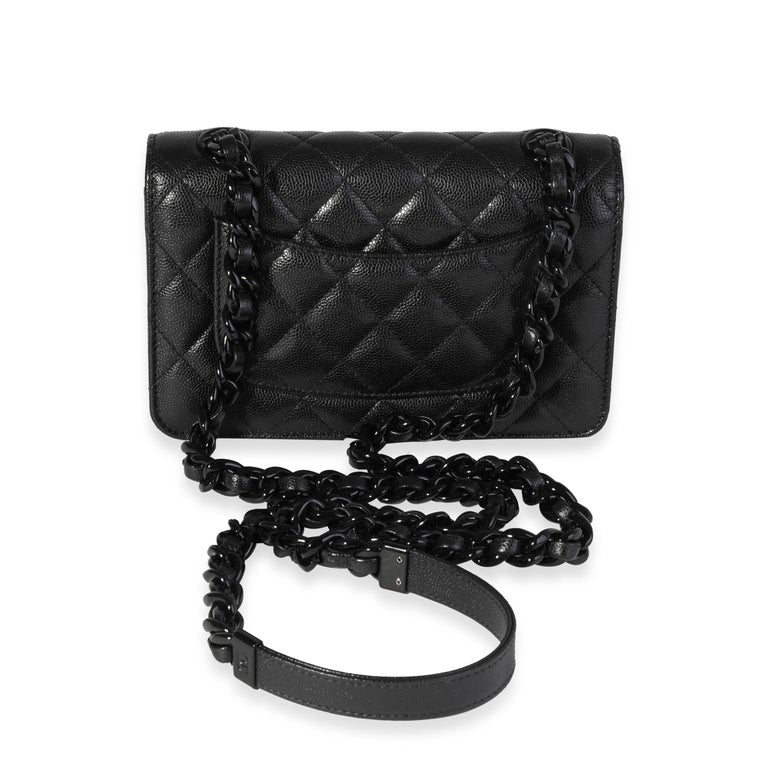 Chanel So Black Caviar My Everything Chain Wallet at 1stDibs