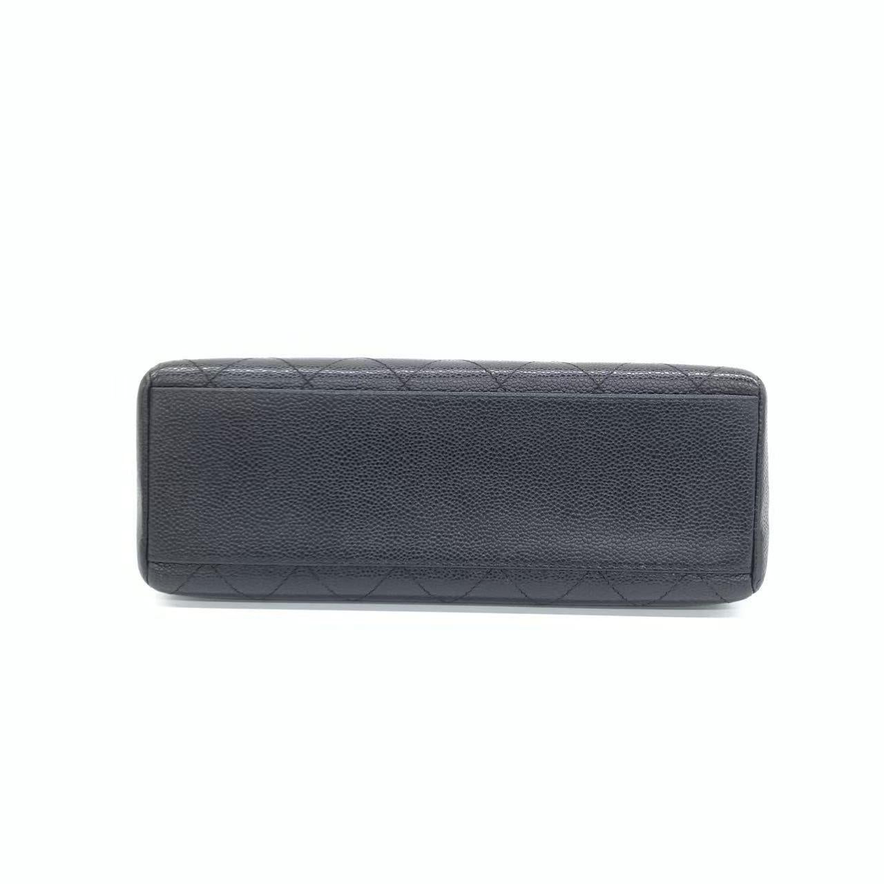 Chanel So Black Caviar Shoulder Bag Front Buckle Adjustable Strap For Sale 1