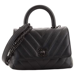 Chanel Coco Handle Chevron - 12 For Sale on 1stDibs
