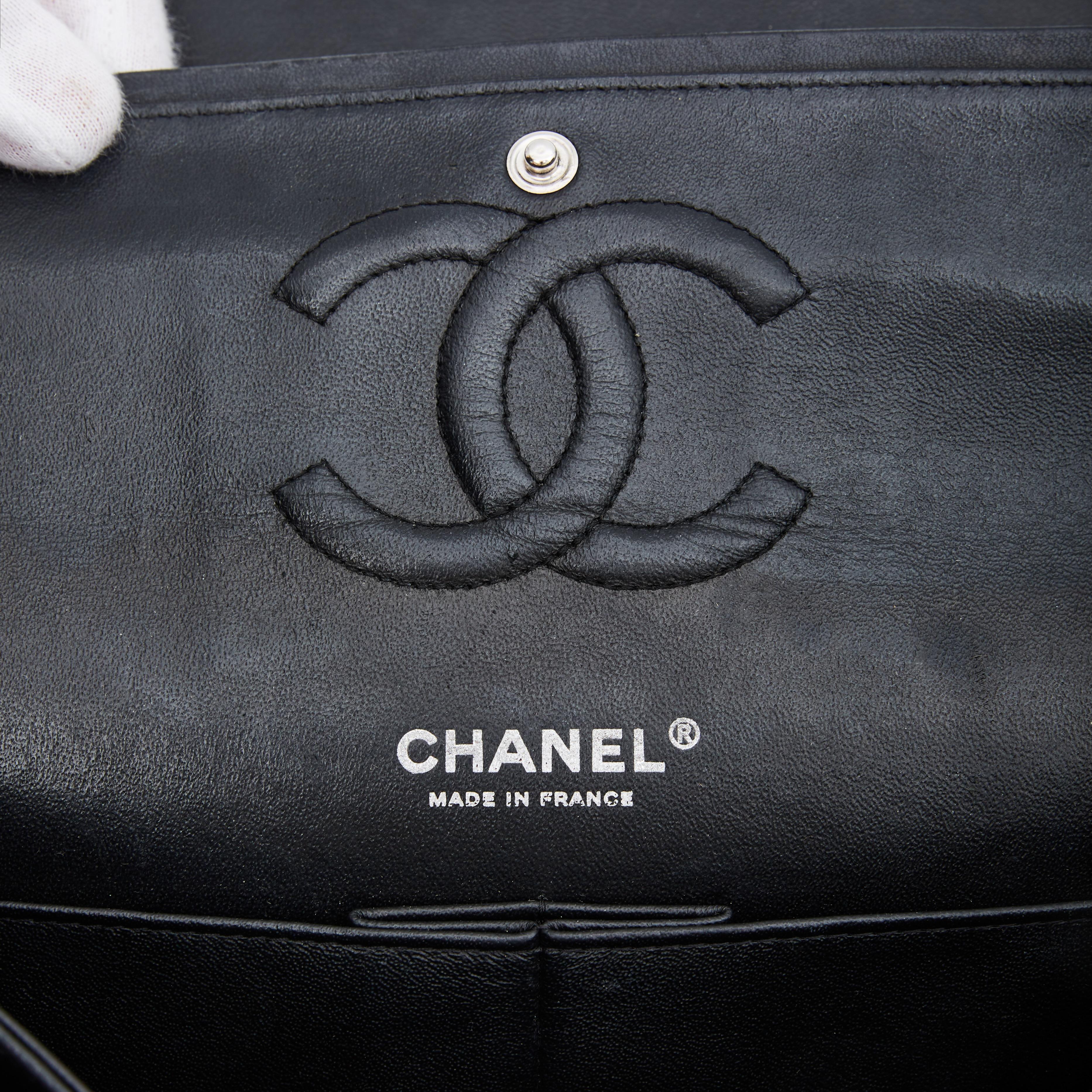 Chanel So Black Double Flap Bag Medium Black Lambskin Black Hardware (2015) 1