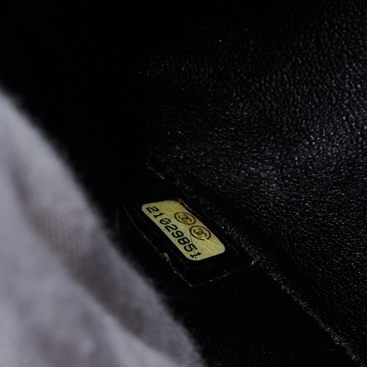 Chanel So Black Double Flap Bag Medium Black Lambskin Black Hardware (2015) 2