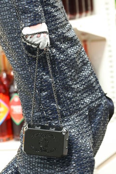 Chanel 2014 So Black Egg Carton Supermarket Minaudière Crossbody Jewelry Box