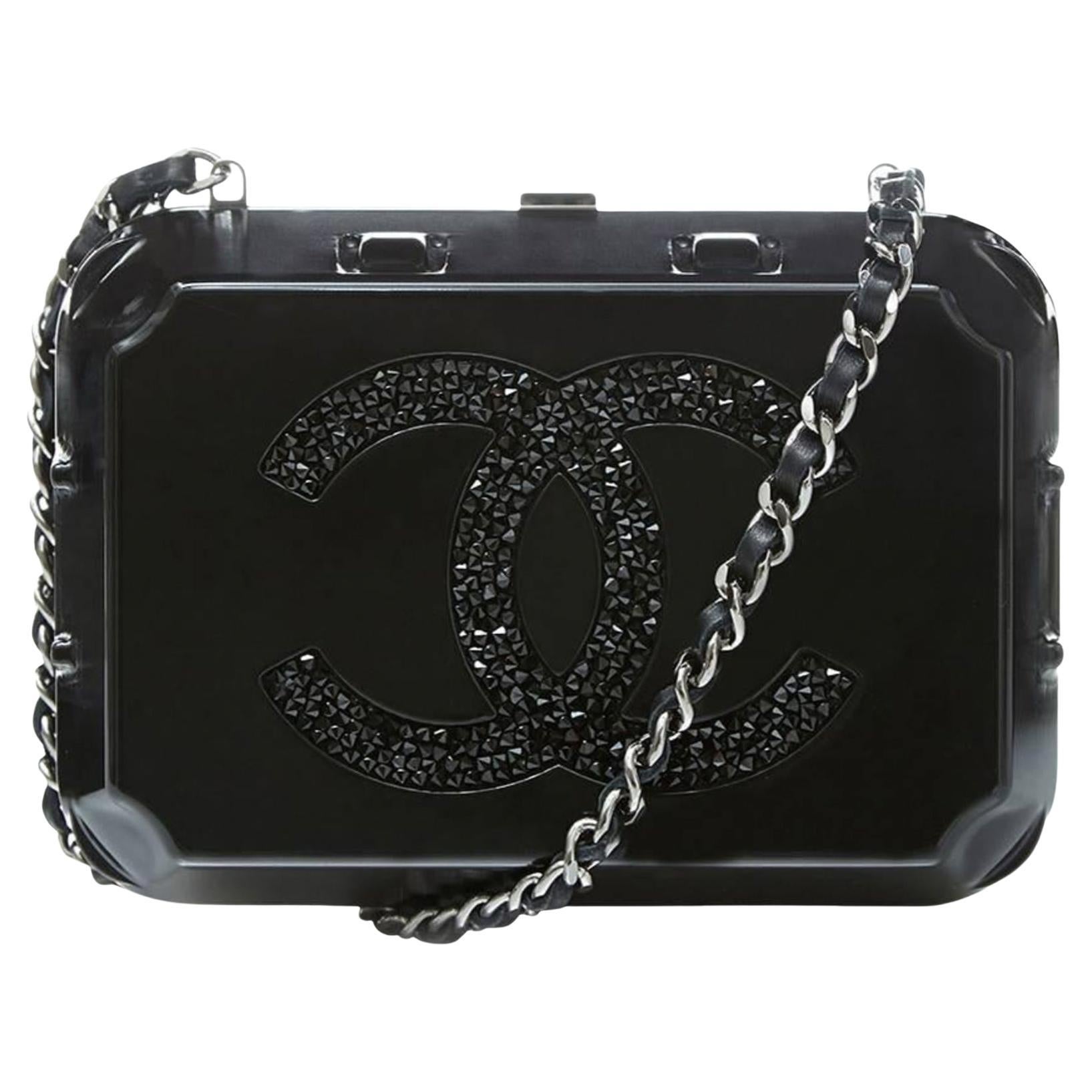 Chanel 2014 So Black Egg Carton Supermarket Minaudière Crossbody Jewelry Box  For Sale 2