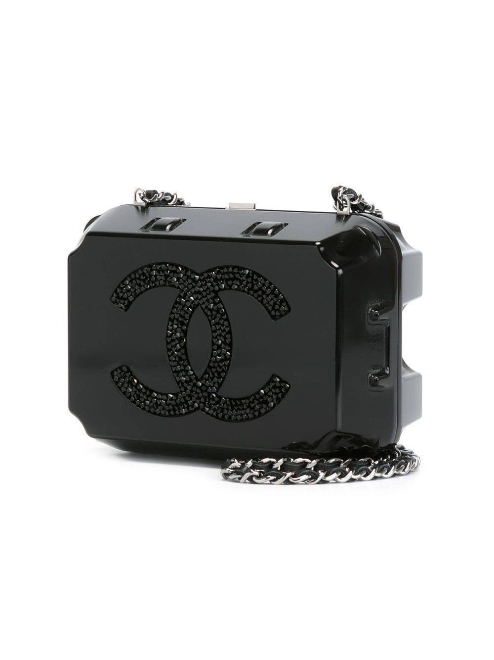 Chanel 2014 So Black Egg Carton Supermarket Minaudière Crossbody Jewelry Box  en vente 3