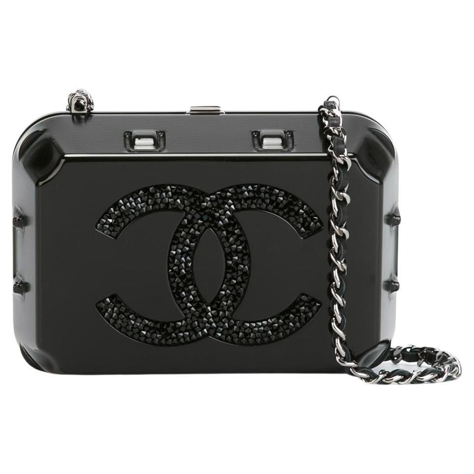 Chanel 2014 So Black Egg Carton Supermarket Minaudière Crossbody Jewelry Box  en vente