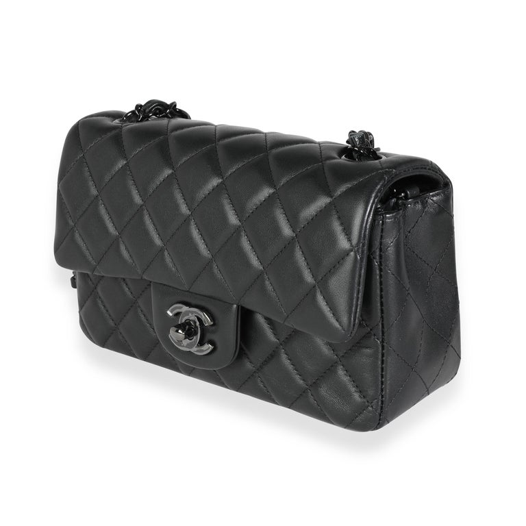 CHANEL Calfskin Quilted Mini Square Flap So Black 175745