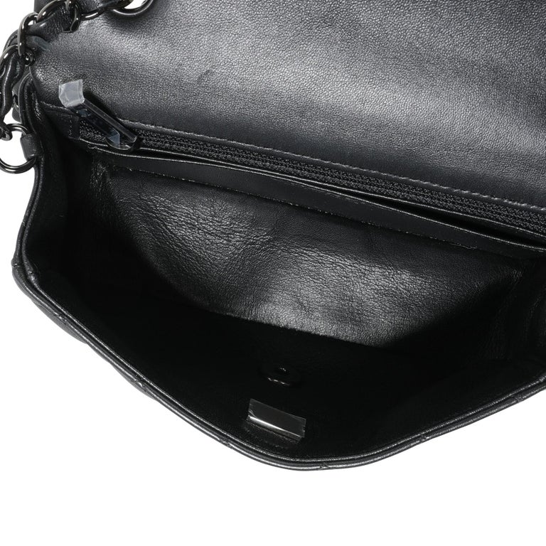 Chanel So Black Lambskin Mini Rectangular Classic Single Flap Bag For Sale  at 1stDibs  so black chanel, chanel so black mini, chanel classic single  flap bag quilted lambskin mini