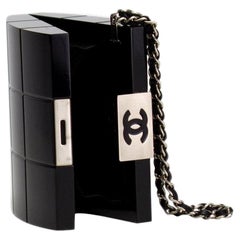 Chanel So Black Micro Mini Gala Gesteppte Emaille Minaudière-Tasche