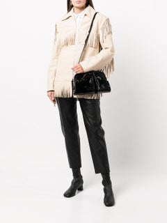 Chanel So Black Patent Leather Double Twin Split Frame Cross Body Bag