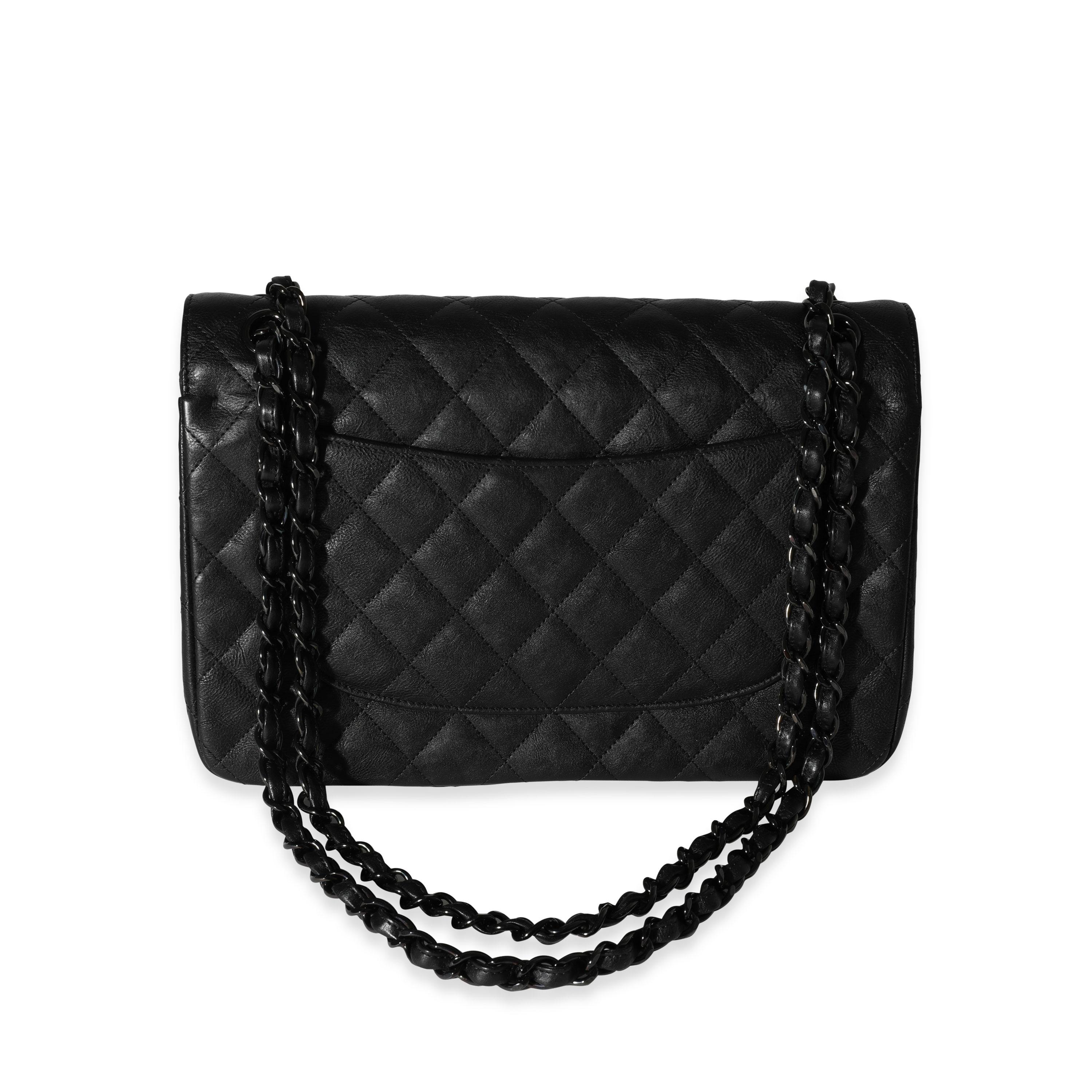 Chanel So Black Quilted Calfskin Jumbo Classic Double Flap Bag For Sale at 1stDibs chanel