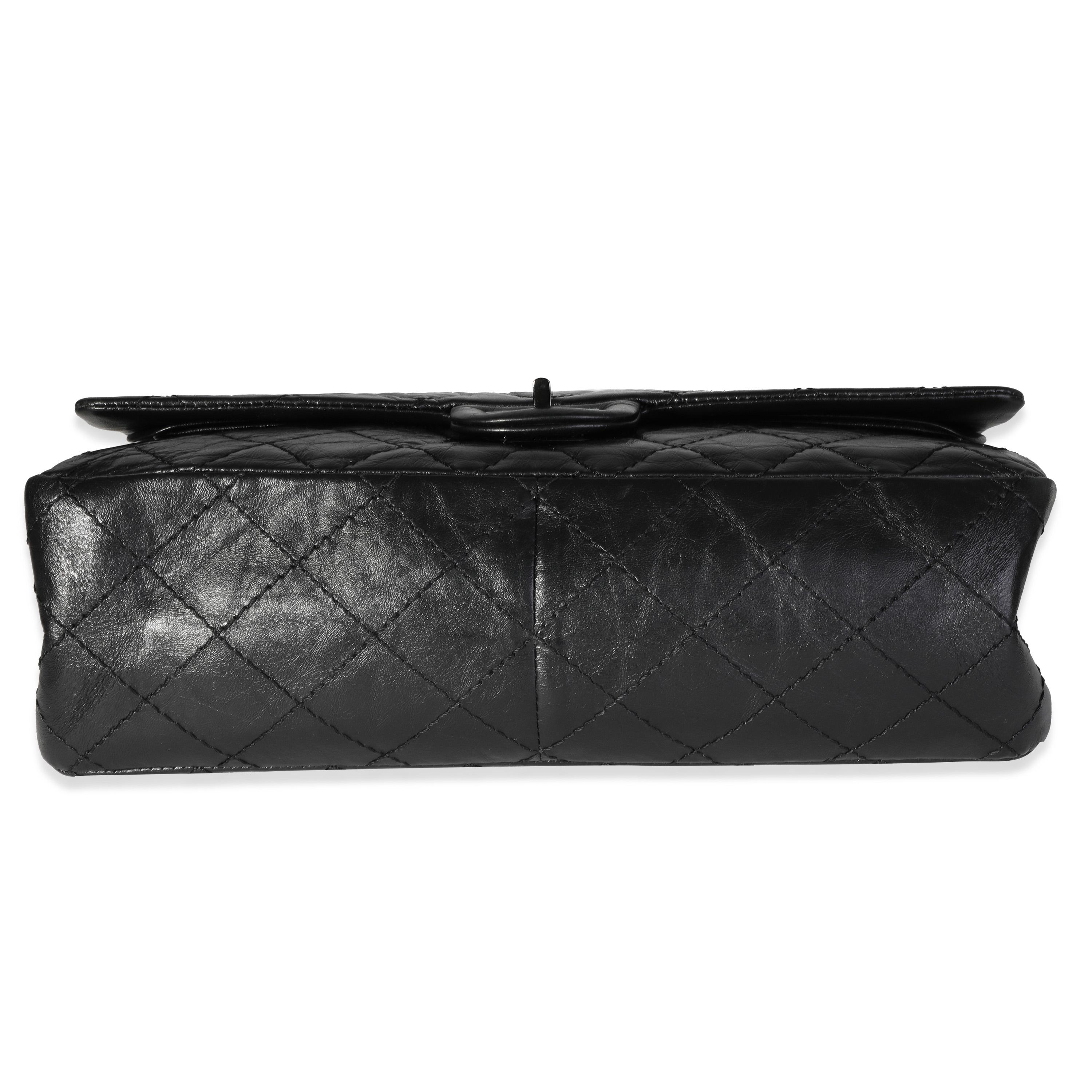 Chanel So Black Quilted Calfskin Reissue 2.55 226 Double Flap Bag 2