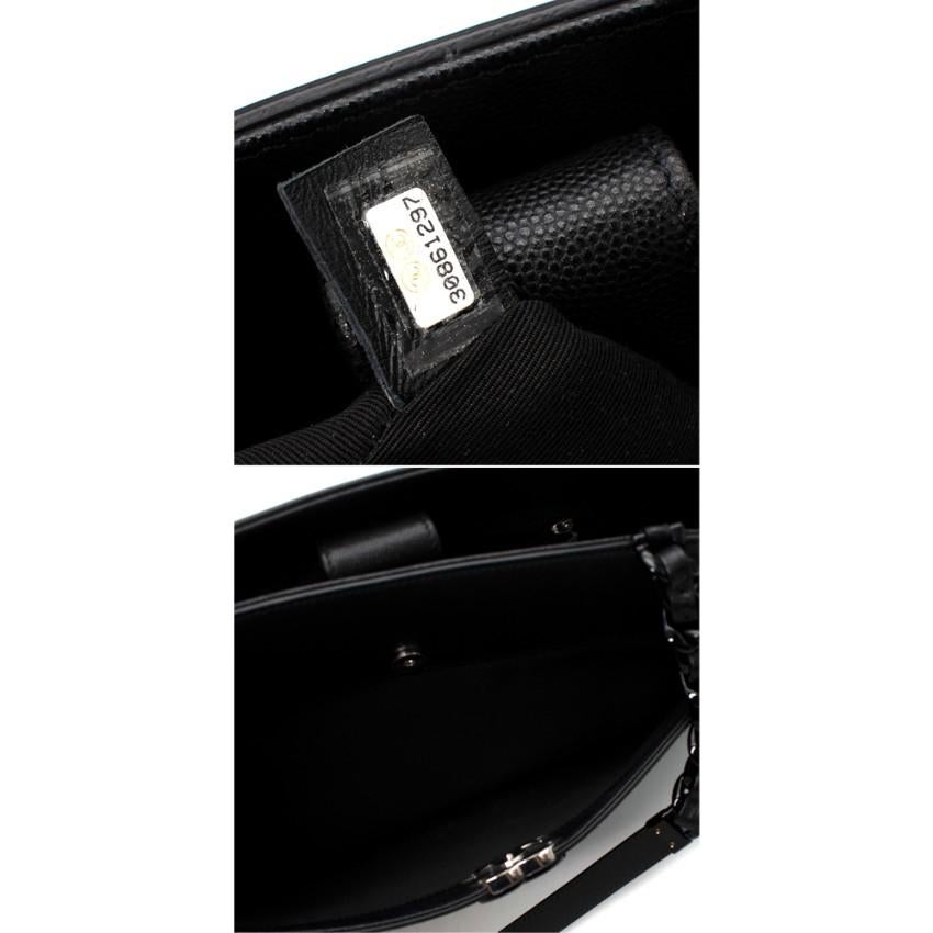 Chanel So Schwarz Gesteppte Kaviar Leder Große Einkaufstasche 4