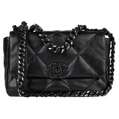 Chanel SO Black Quilted Lambskin Small 19 Flap Bag