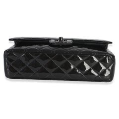 Chanel So Black Quilted Patent Medium Classic Double Flap Bag