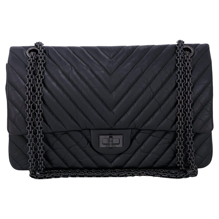 Chanel So Black Reissue 226 Medium Double Flap Bag 66269 For Sale at ...