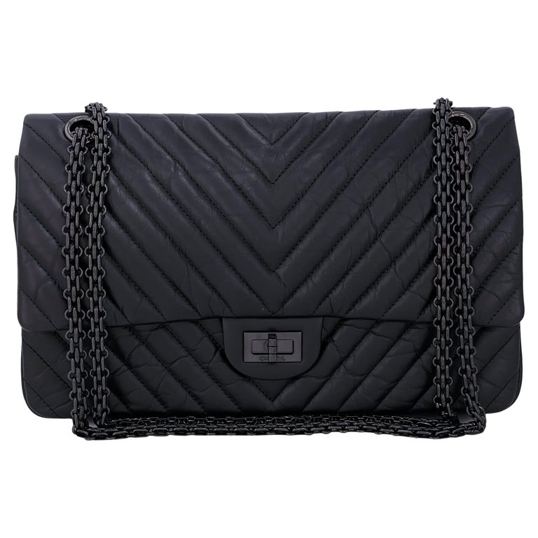 Chanel So Black Reissue 226 Medium Double Flap Bag 66269 For Sale at  1stDibs