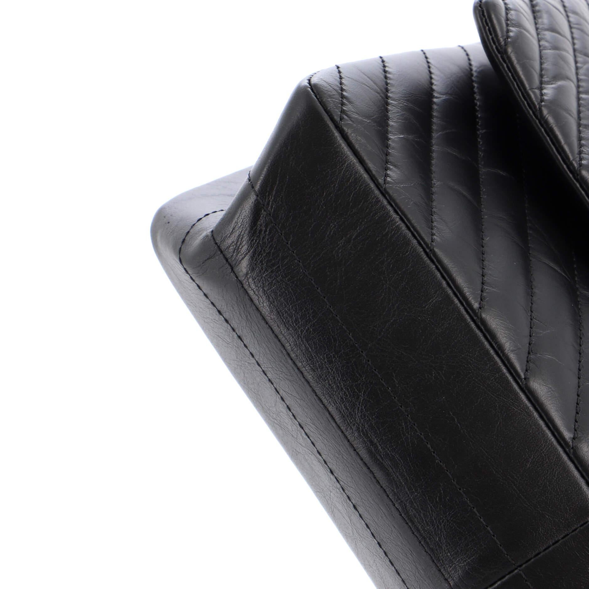 Chanel So Black Reissue 2.55 Flap Bag Chevron Aged Calfskin 226 1