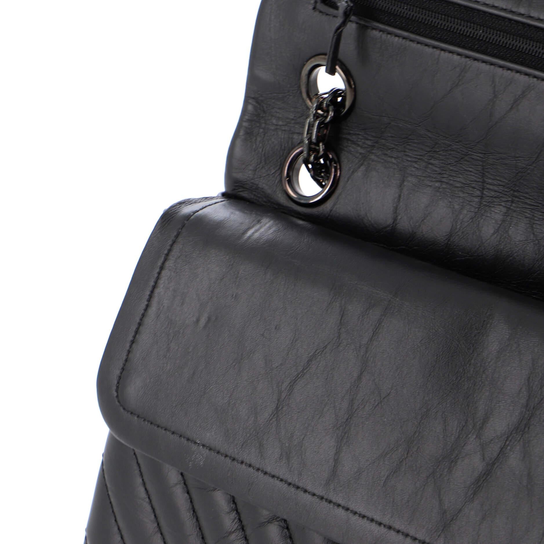 Chanel So Black Reissue 2.55 Flap Bag Chevron Aged Calfskin 226 2