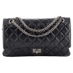 Chanel So Black Reissue 2.55 Flap Bag Quilted Aged Calfskin 226