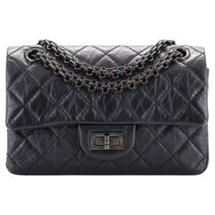 Chanel So Black Reissue 2.55 Flap Bag Quilted Aged Calfskin Mini