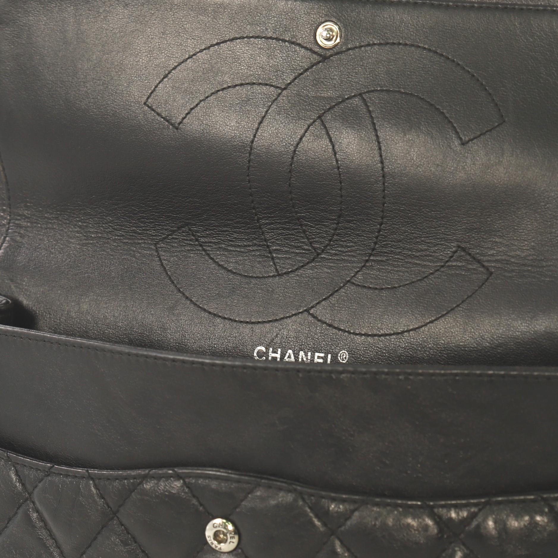 Chanel So Black Reissue 2.55 Flap Bag Quilted Glazed Aged Calfskin 227 3