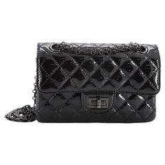 Chanel So Black Reissue 2.55 Flap Bag Quilted Patent Mini
