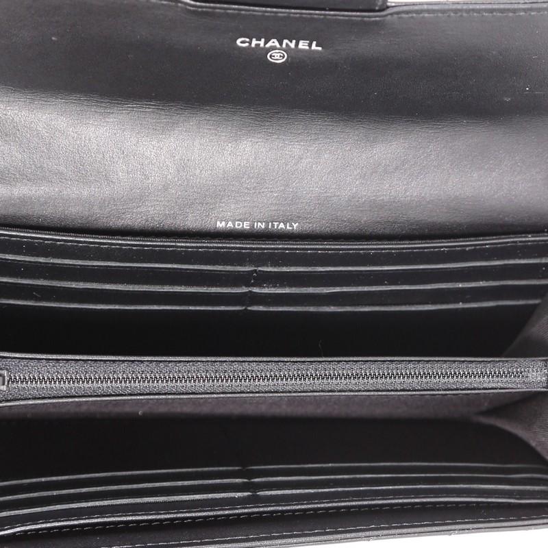 Chanel So Black Reissue Flap Wallet Chevron Leather Long 2