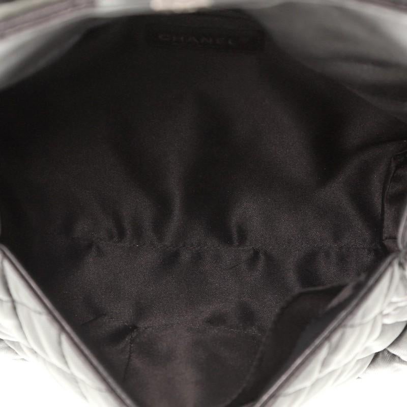 Black Chanel Soft Accordion Flap Bag Quilted Lambskin Medium
