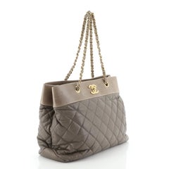 Chanel Soft Elegance Tote Quilted Distressed Calfskin Large