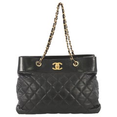 Chanel Soft Elegance Tote Quilted Distressed Calfskin Large