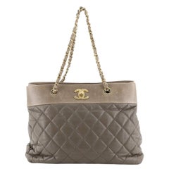 Chanel Soft Elegance Tote Quilted Distressed Calfskin Large