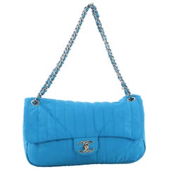 Chanel Soft Shell Flap Bag Vertical Quilted Nylon Jumb