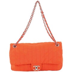 Chanel Soft Shell Flap Bag Vertical Quilted Nylon Jumbo