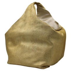Chanel Soft Top Handle Bag in Golden Leather