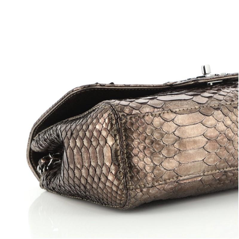 Chanel Soho Tassel Flap Bag Python Medium In Good Condition In NY, NY