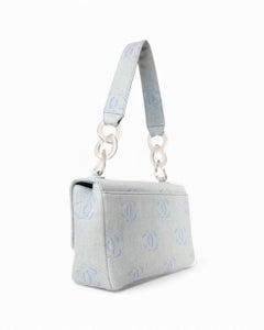 Chanel Sottospalla Chain CC Denim Azzurra