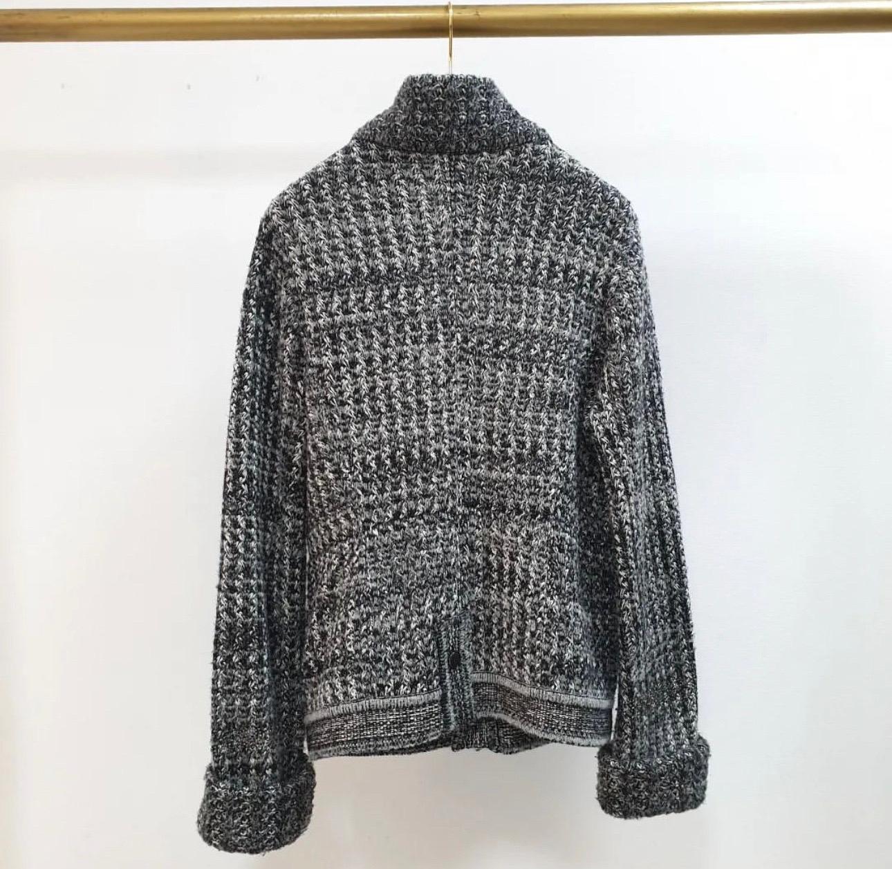 Chanel Sparkly Lapel Knit Jacket For Sale 1