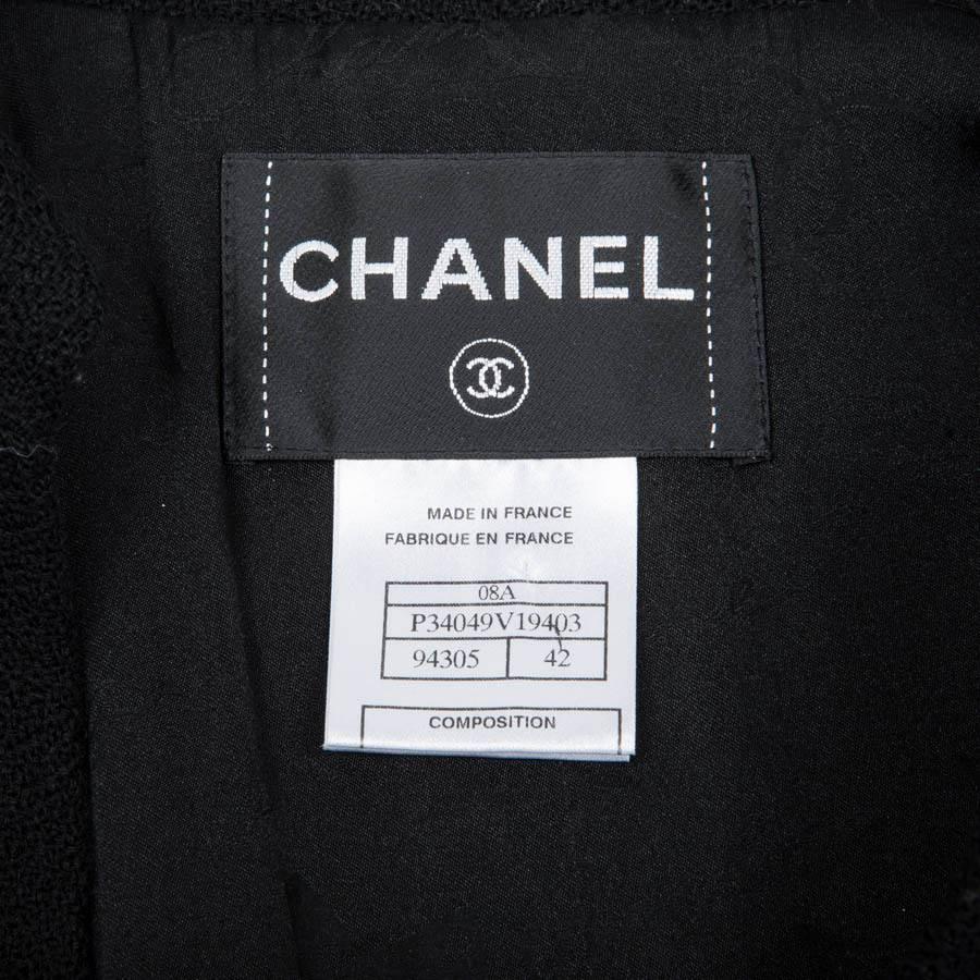 CHANEL Spencer Jacket in Black Wool Size 42FR 1
