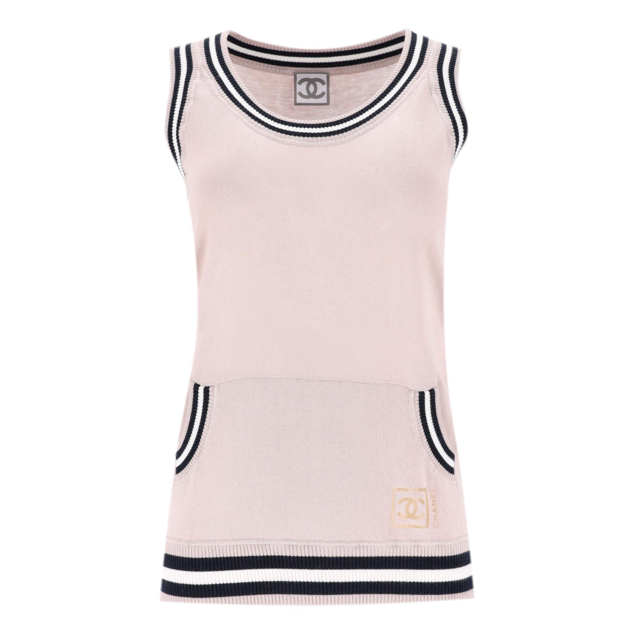 Chanel Sport Cotton Top & Matching Hoodie For Sale 2