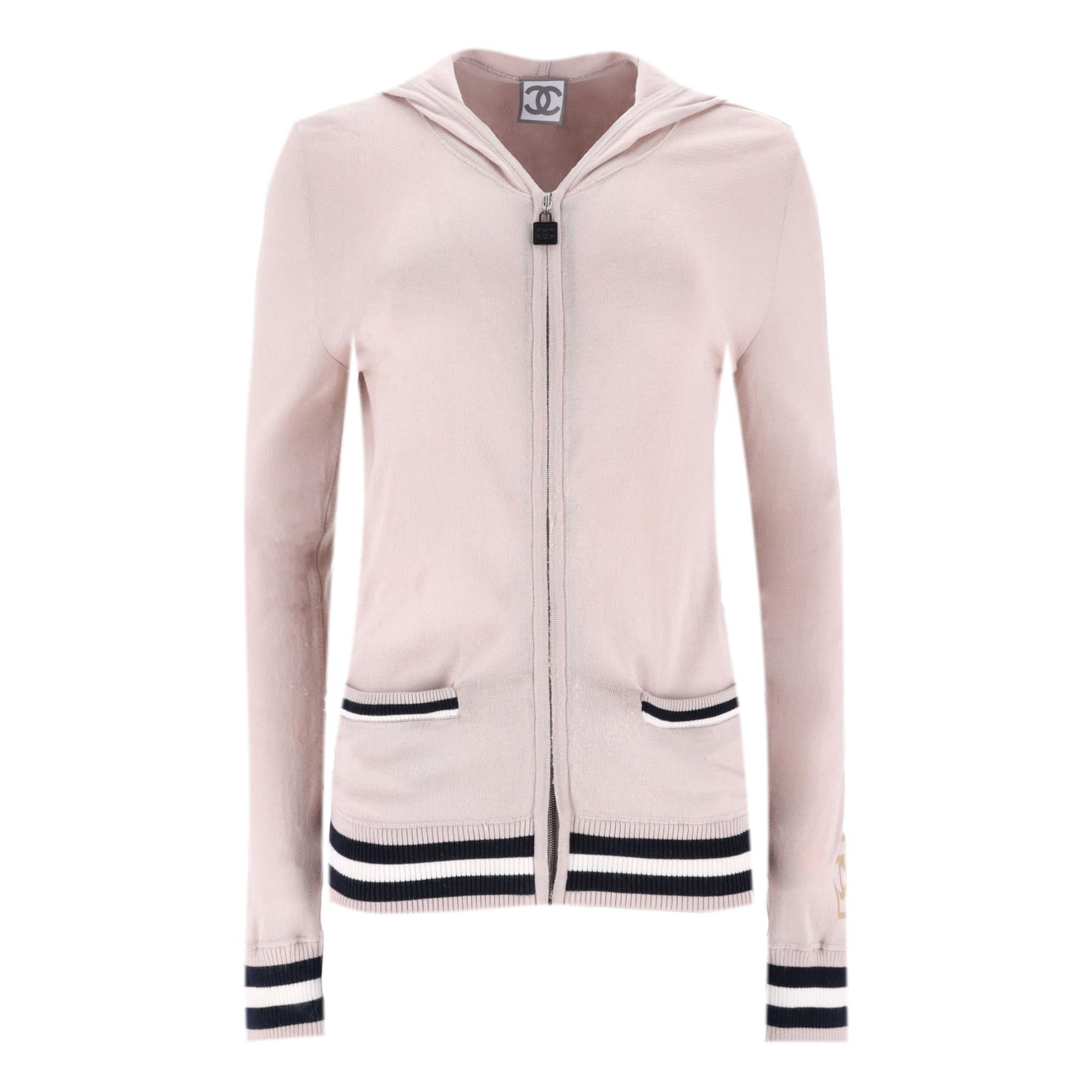 Chanel Sport Cotton Top & Matching Hoodie For Sale 3