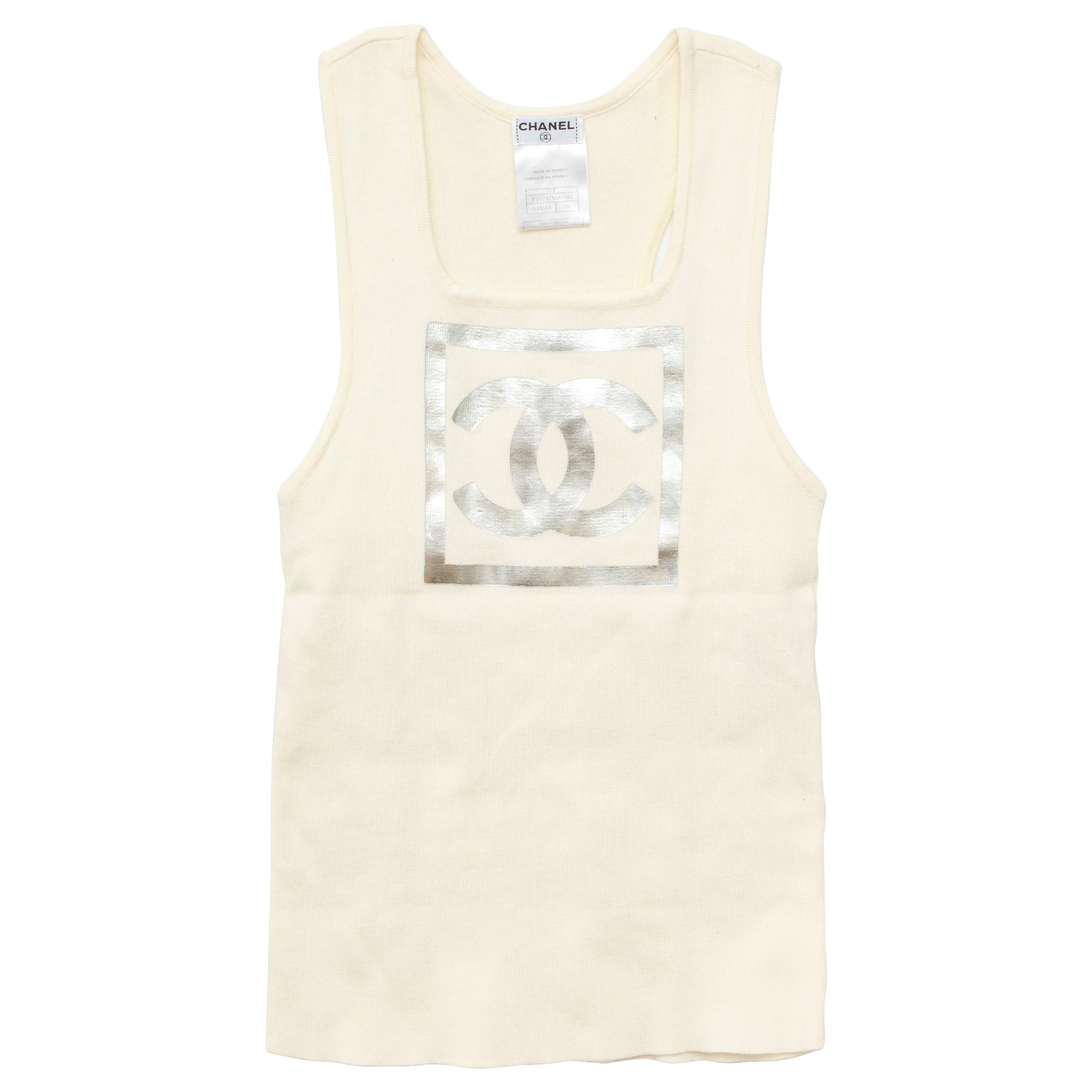Chanel Sport Gorgeous Tank Top with CC Logos For Sale