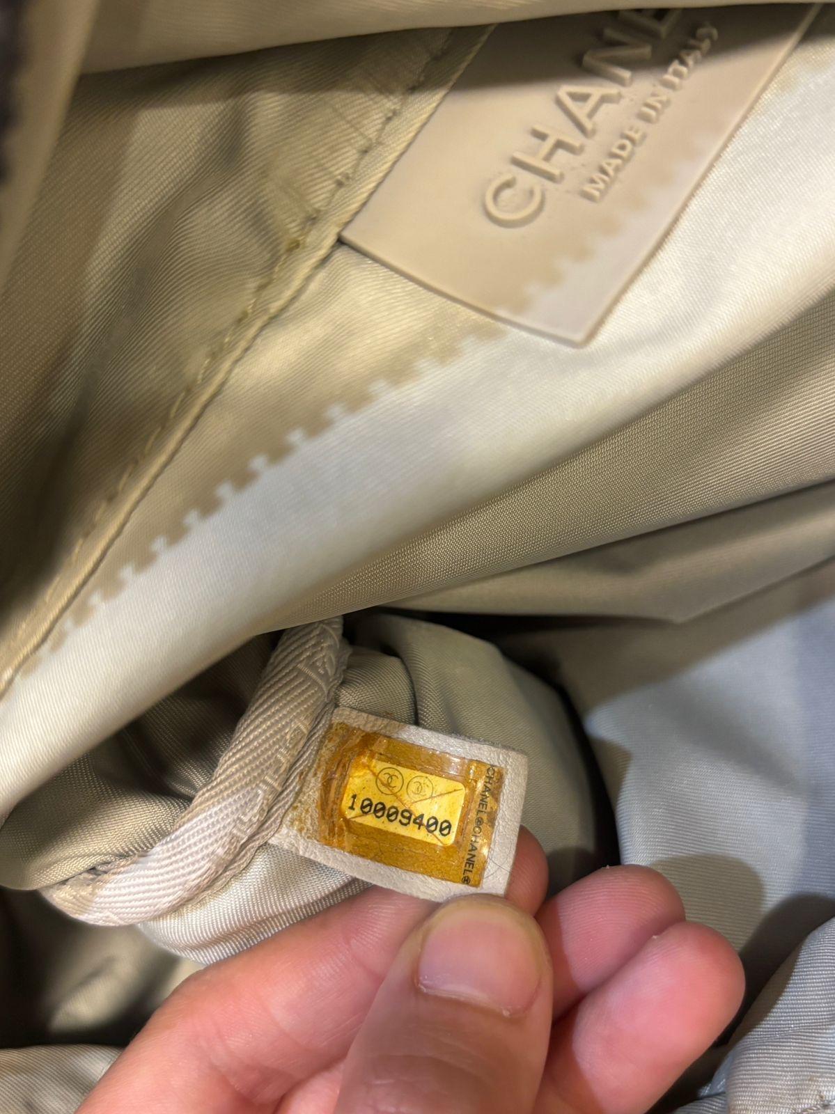 Chanel Sport Bolso Mensajero Grande Lana Gris Beige en venta