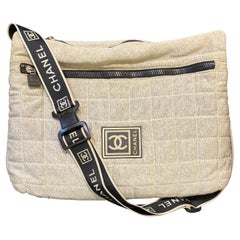 Chanel Sport - Grand sac à main en laine grise